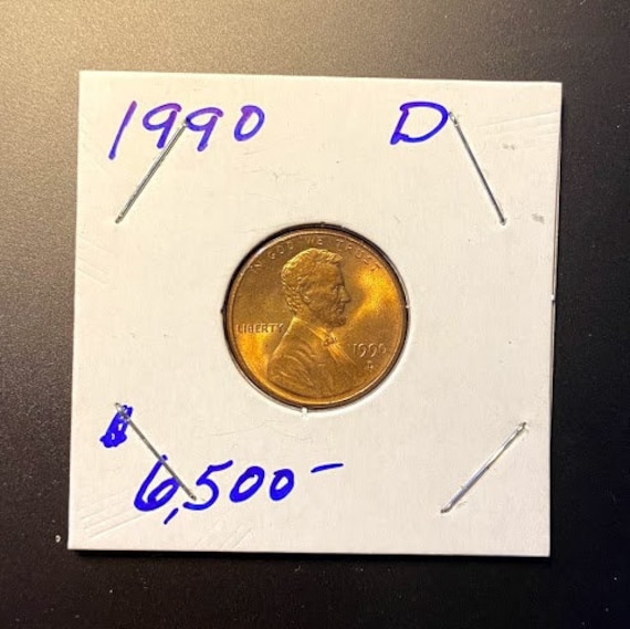 1990 D Penny | Etsy - How Much Is A 1990 D Penny Worth
