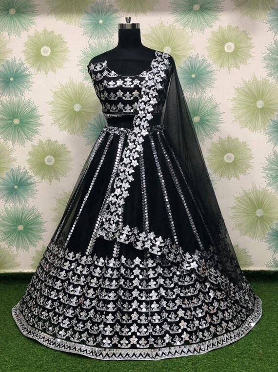 Heavy net with Embroidery And Sequins work Lehenga choli for | Etsy