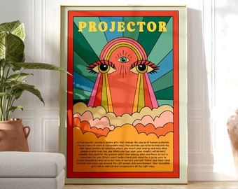 Human Design Wall Print Human Design Projector Wall Decor Projector Human Design Posters Astrology Wall Print Spiritual Wall Decor