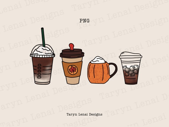 Fall Coffee PNG Spooky Season Pumpkin Spice Coffee Digital Download Fall Shirt Design Coffee Pumpkin PNG