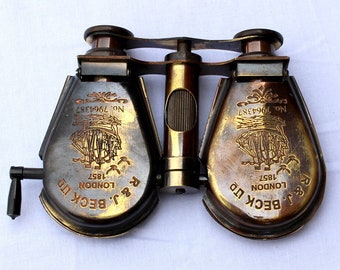 Vintage Nautical Pocket Binocular Marine Folding Spyglass Collectible Gift