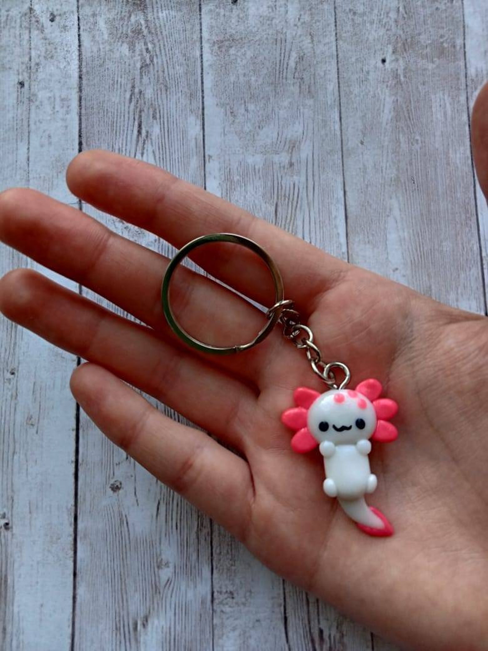 Cute Kawaii Axolotl Keychain Kid's GiftsAnimal Keychain Etsy