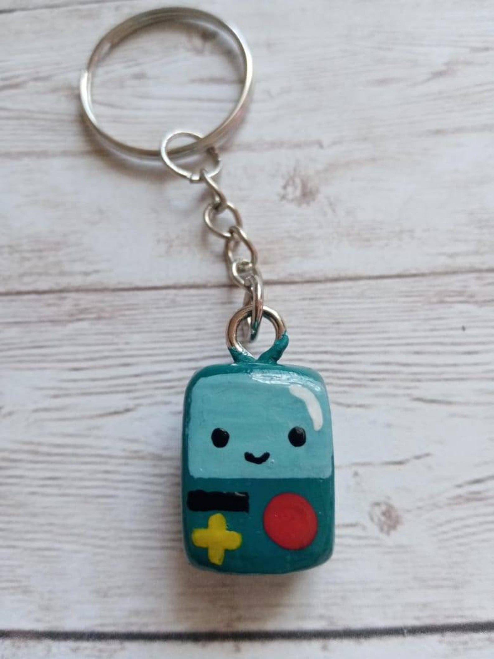 BMO Robot Keychain Cute Funny Keychain Ceramic Keychain Etsy