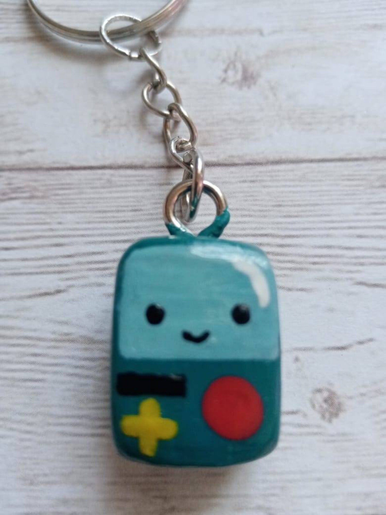 BMO Robot Keychain Cute Funny Keychain Ceramic Keychain Etsy