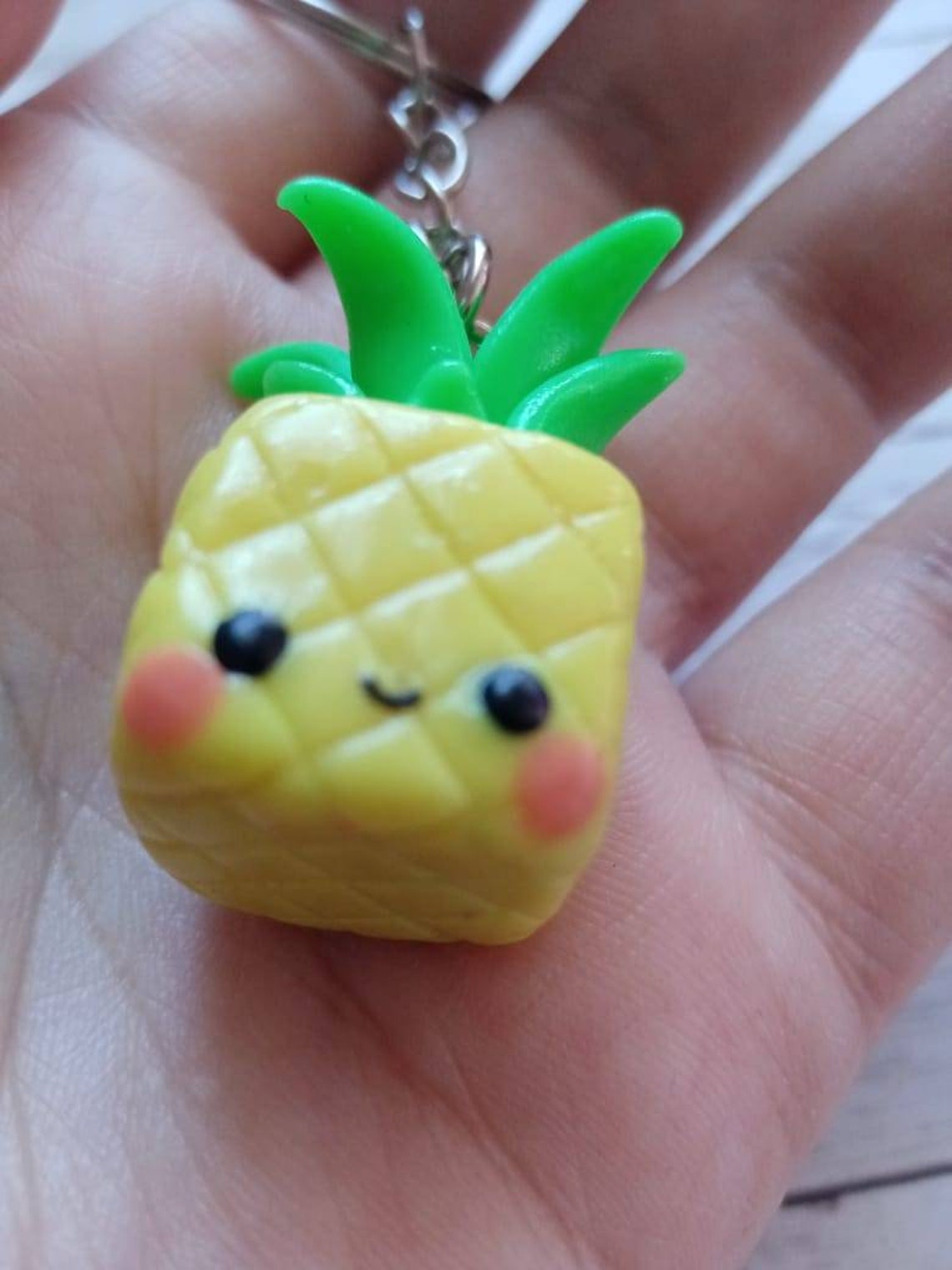 Cute Kawaii Food Keychain Kids Gifts Miniature Pineapple Etsy