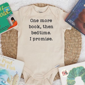 One More Book Then Bedtime ONESIES® Bodysuit, Book Themed Baby Shower Gift, Book Club Baby Outfit, Bookish Baby, Baby Gift for Librarian