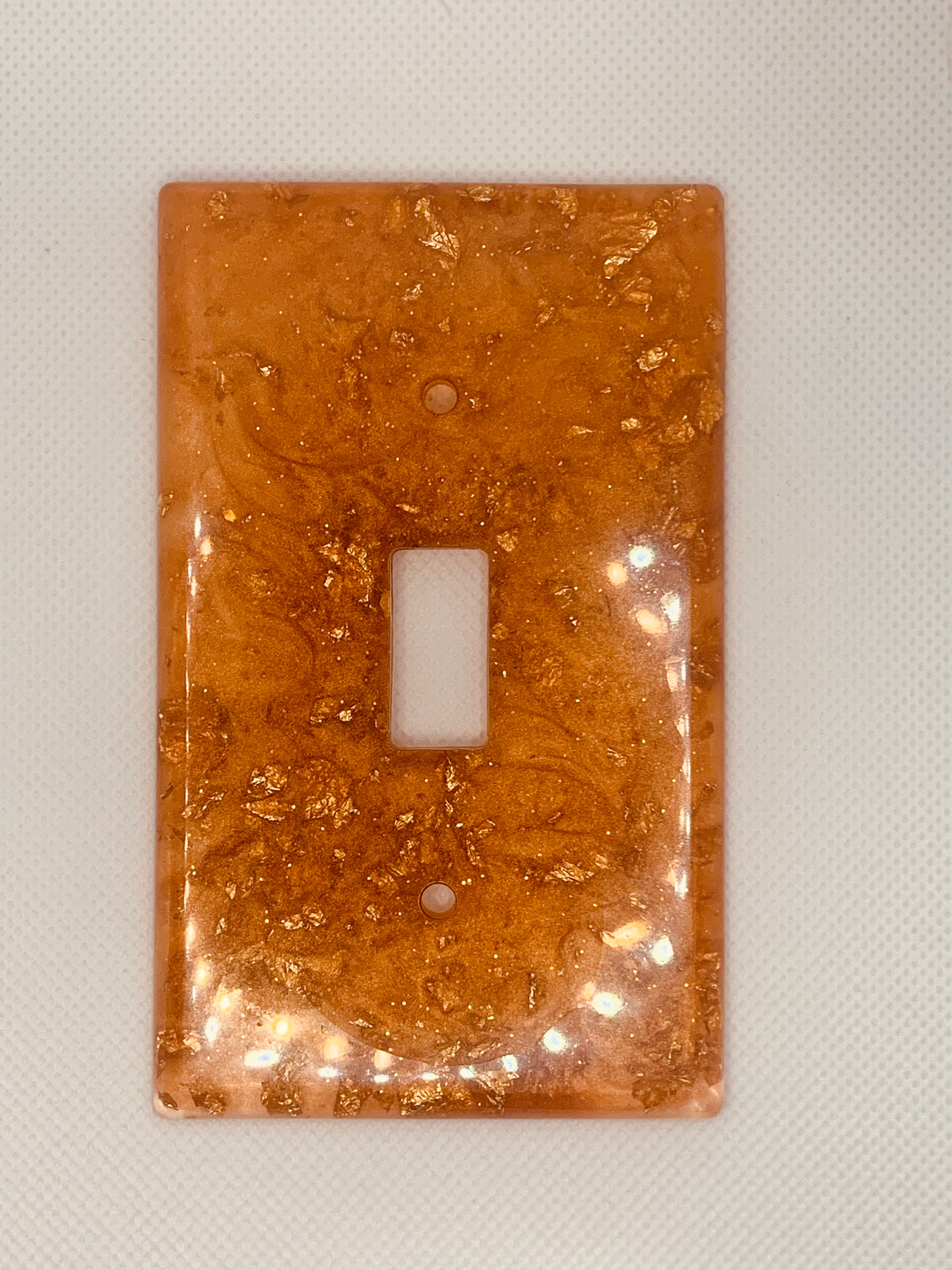 Bronze Light Switch Panel with Gold Glakes Etsy