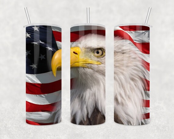 Home & Living Wall DÃ©cor Wall Hangings American Eagle Wrap PNG Eagle 20oz Skinny Tumbler 