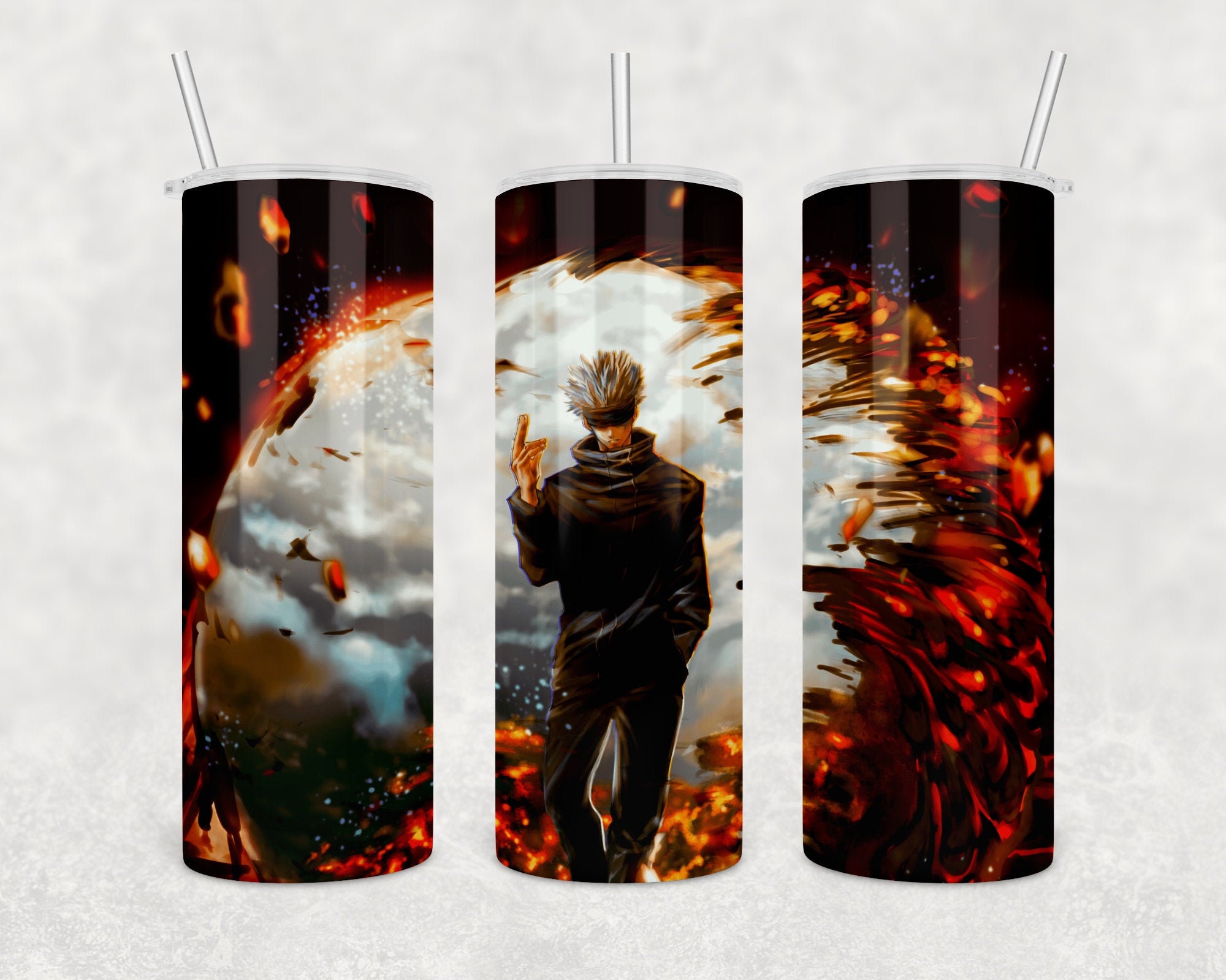 Anime 20 oz Skinny Tumbler Sublimation Design Digital Download | Etsy