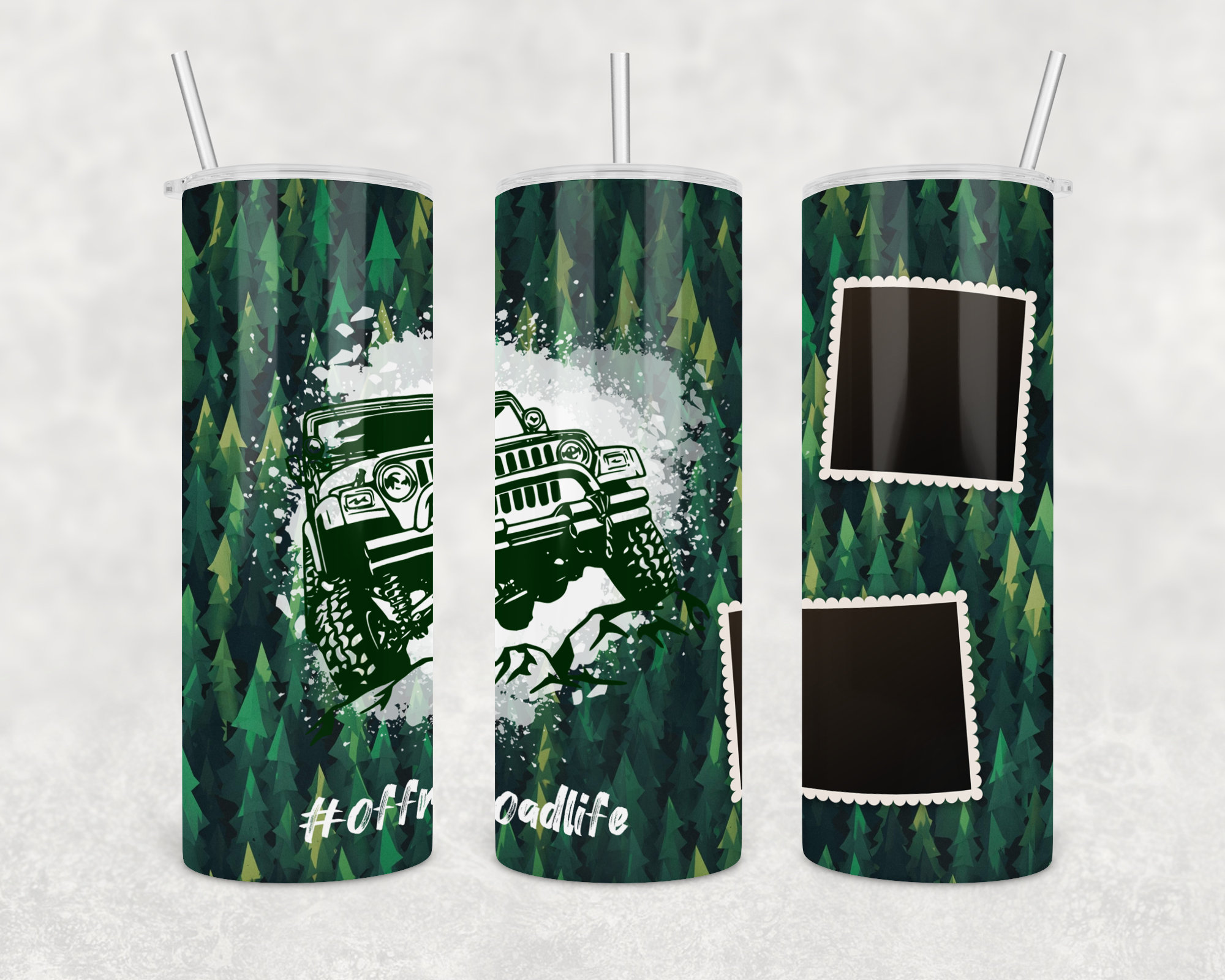 20 Oz Skinny Tumbler Wrap Photo Frame Sublimation Jeep off Etsy Hong Kong
