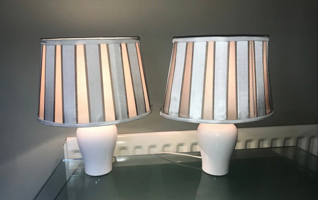 Laura Ashley Lamps Bases With Shades, Pair, Beautiful - Etsy