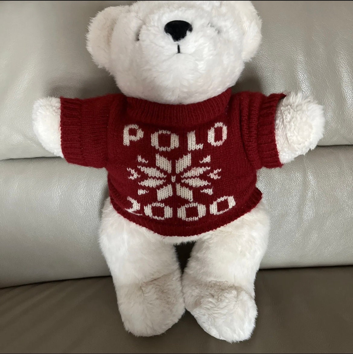 【冬バーゲン★特別送料無料！】 Ralph Lauren Bear Teddy Jointed 2000 Millennium Bear Polo ぬいぐるみ