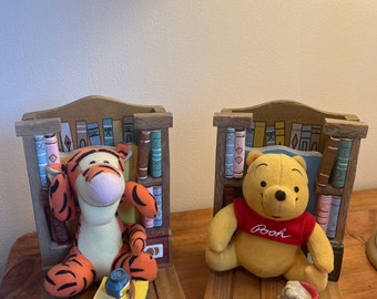 Vintage Disney Winnie The Pooh Bookends  Rare Collectable