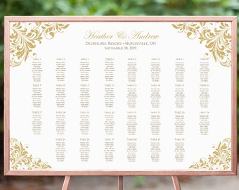 Seating Chart Template Wedding Seating Plan Printable Seating Chart Seating Template Printable Table Plan, DIY Wedding | Maggie | ANY Color