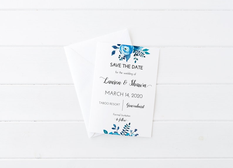 Save the Date Template, Printable Wedding Announcement, Save Our Date ...