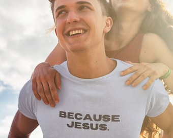 Jesus Christian Shirt | Bible Verse T Shirt | Faith Based Graphic Tee | Minimalist Dad Gift | Simple Christian Tshirt | Clear Faith Message