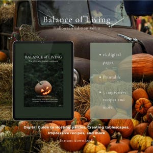 Entertaining Guide | Hosting Ebook, Autumn Tablescape & Moody Dinner Parties and Halloween Recipes | Digital Download