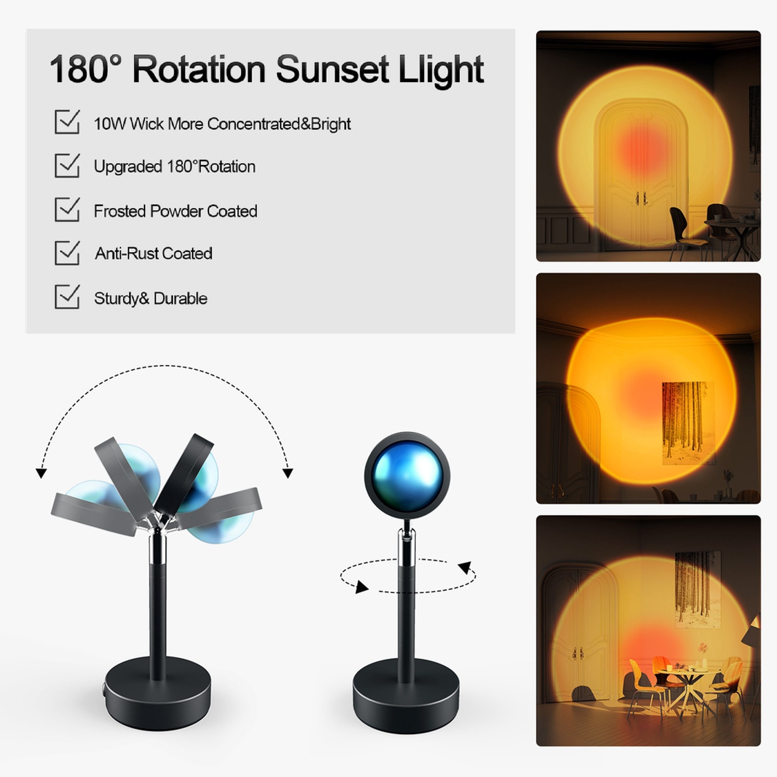 Best Sunset Lamp 180 Degree Rotated Sunset Lamp Rainbow Etsy