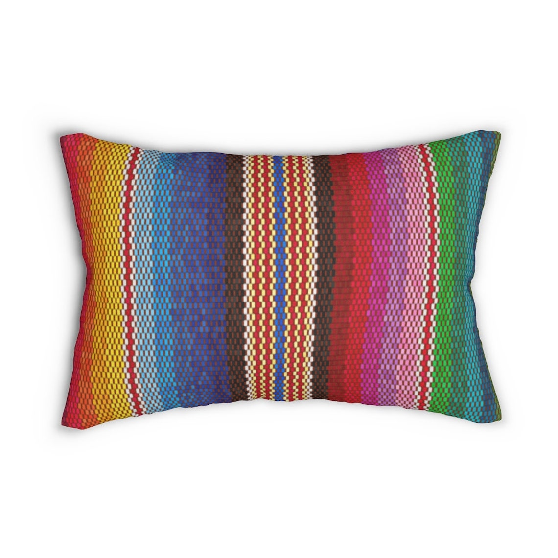 Throw Pillow Multi Bright Colors Red Green Blue Yellow Etsy