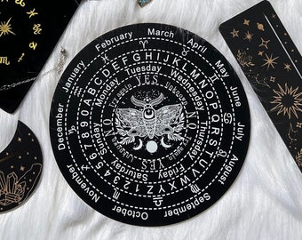 Pendulum board, divination board, pendulum, scrying, scying, gothic, witch altar, dowsing