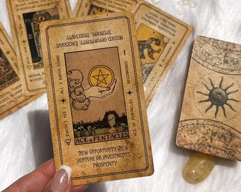Gold Foil Tarot Cards with Guidebook: Mystical Black Tarot Deck