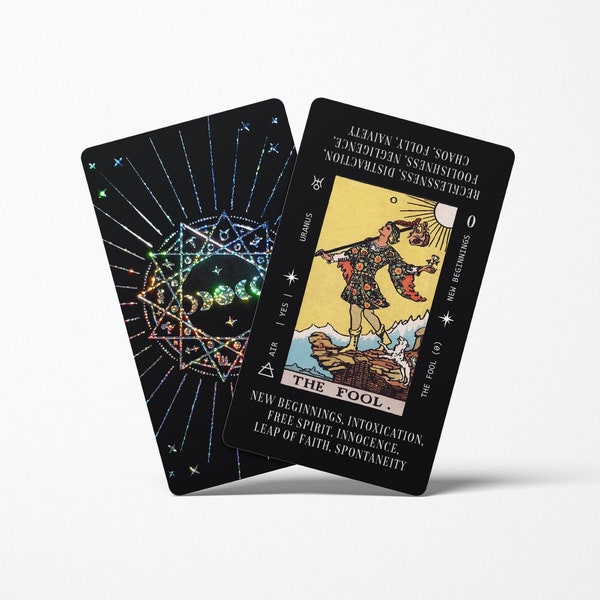 Tarot deck, for beginners, with keywords, beginner tarot deck, Unique tarot deck, tarot bag, tarot deck with book, indie tarot, oracle deck