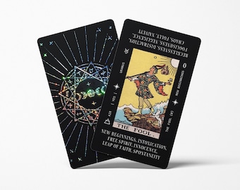 Tarot deck, for beginners, with keywords, beginner tarot deck, Unique tarot deck, tarot bag, tarot deck with book, indie tarot, oracle deck