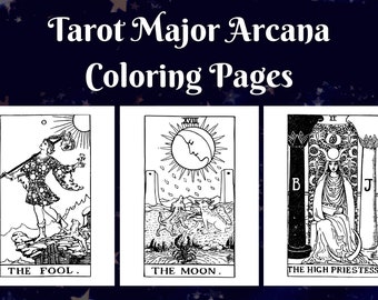 Download Tarot Coloring Pages Etsy