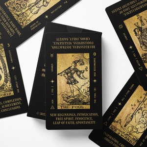 Beginner Tarot deck, Tarot cards with guidebook, tarot guidebook, Unique tarot deck, tarot bag, tarot decked, indie tarot deck, oracle deck