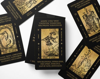 Beginner Tarot deck, Tarot cards with guidebook, tarot guidebook, Unique tarot deck, tarot bag, tarot decked, indie tarot deck, oracle deck