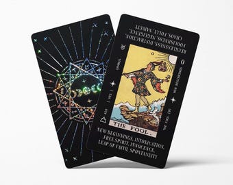 Tarot deck, for beginners, with keywords, beginner tarot deck, Unique tarot deck, tarot bag, tarot deck with book, indie tarot, oracle deck
