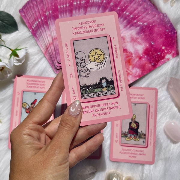 tarot deck, for beginners, tarot card meanings, pink, tarot card bag, indie tarot deck, unique tarot deck, cute tarot deck, tarot cards