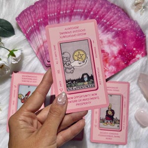 tarot deck, for beginners, tarot card meanings, pink, tarot card bag, indie tarot deck, unique tarot deck, cute tarot deck, tarot cards