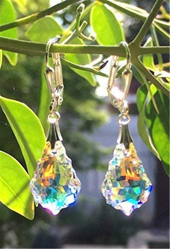Crystal earrings dangle earrings Etsy