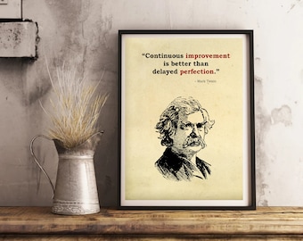 Mark Twain Inspirierender Spruch Druck über Lebenszielen | DOWNLOADABLE | Instant Wall Art | Buchliebhaber | Ermutigung | Drei Farbwahlen