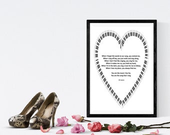 Druckbares Einzigartiges Liebe & Freundschaft Zitat Poster | Sofort Download | Beliebige Hintergrundfarbe verwenden | Herunterladbare Wandkunst