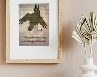 Diejenigen, die singen möchten, finden immer ein druckbares Kunstwerk | Druck zum Herunterladen | Instant Wandkunst | Für Inspiration & Kreativität