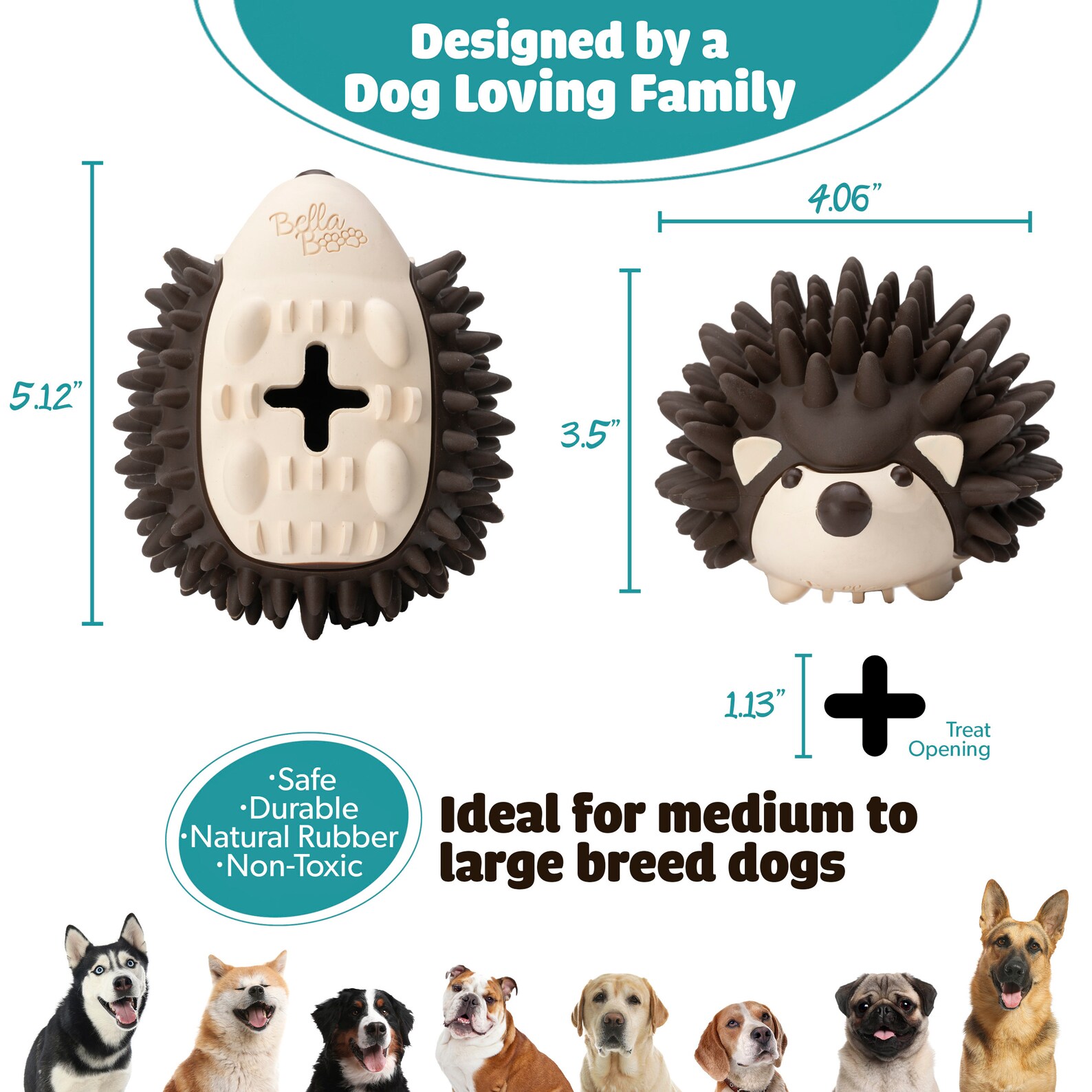 Interactive Dog Toy for Strong Chewers Freddy Hedgehog Etsy
