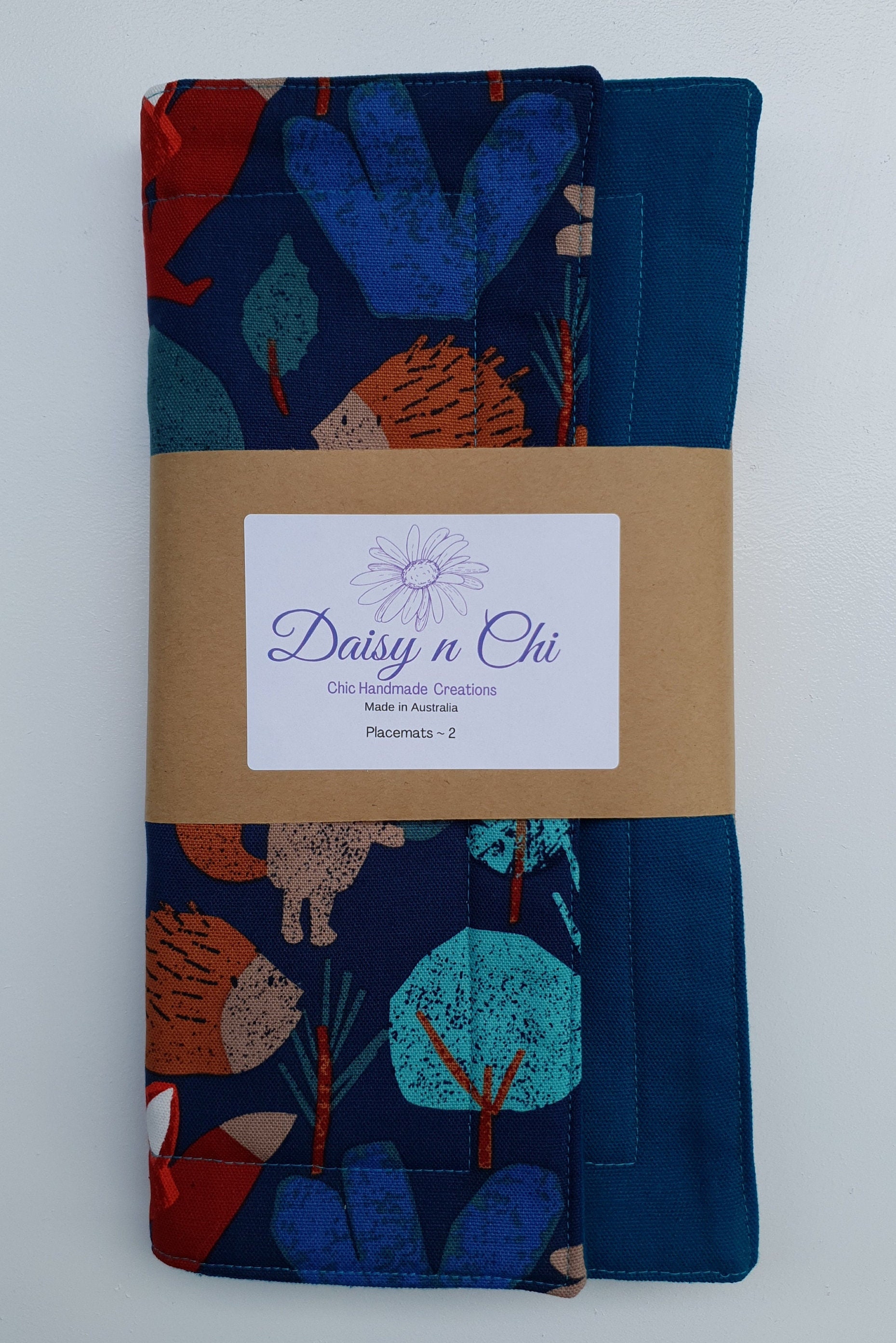 Forest Animal Placemats Bright Bold Colors Australian Made Etsy Australia