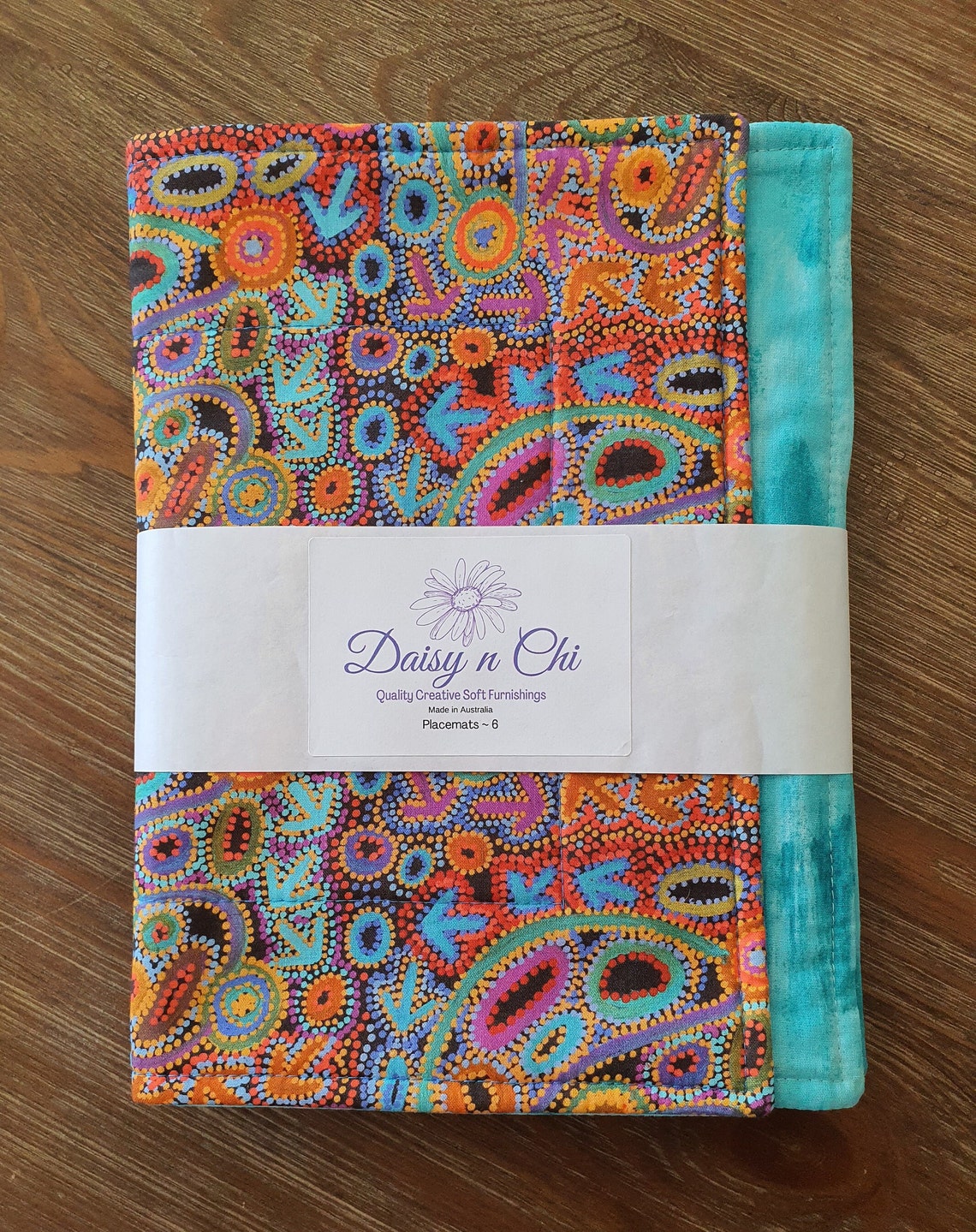 Indigenous Placemats Emu Dreaming Handmade in Australia Padded