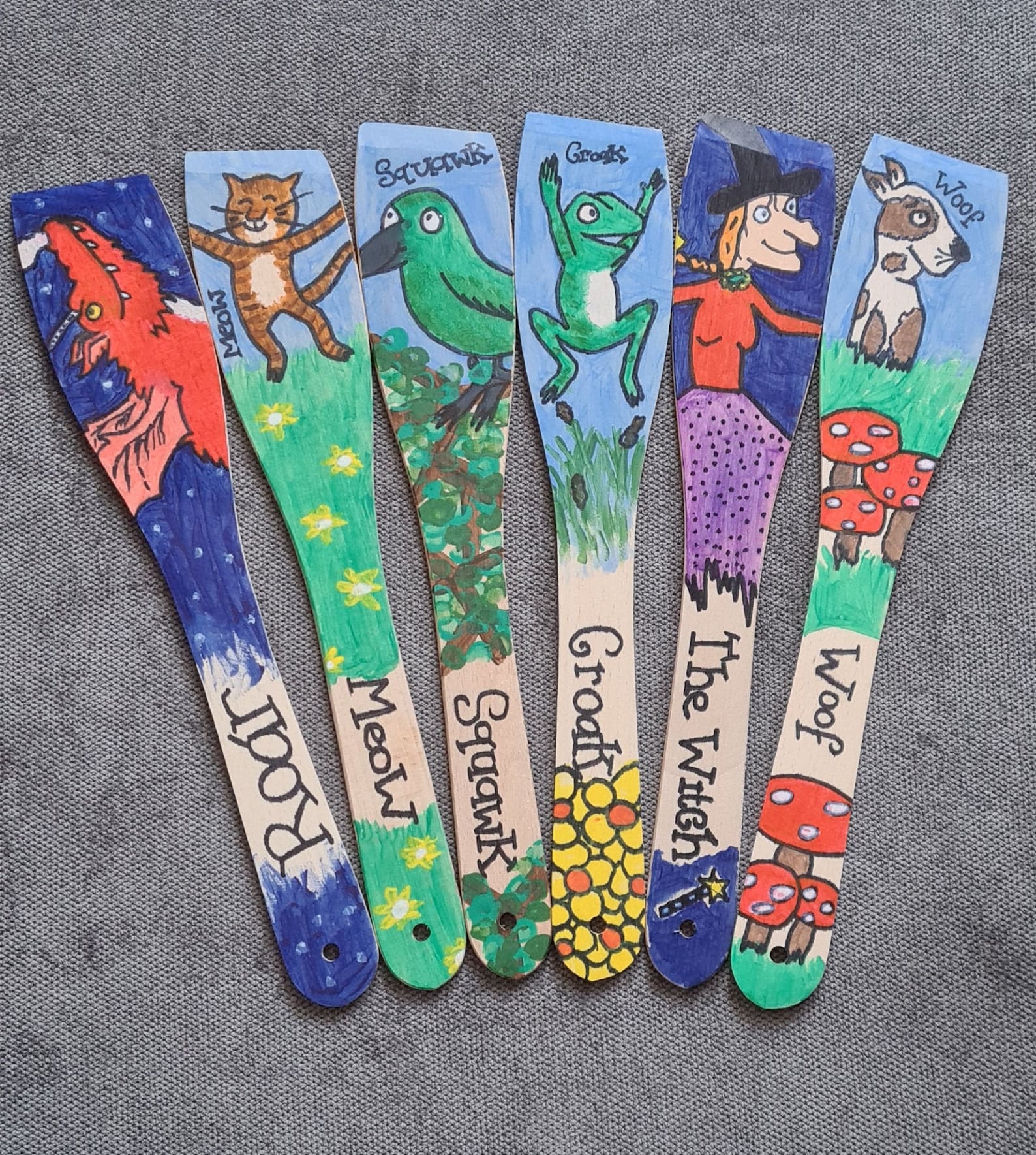 Room on the broom story spoons Etsy