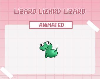 Geanimeerde Twerk Lizard Meme - Twitch - Alert - Emote - Youtube - Kick - Discord