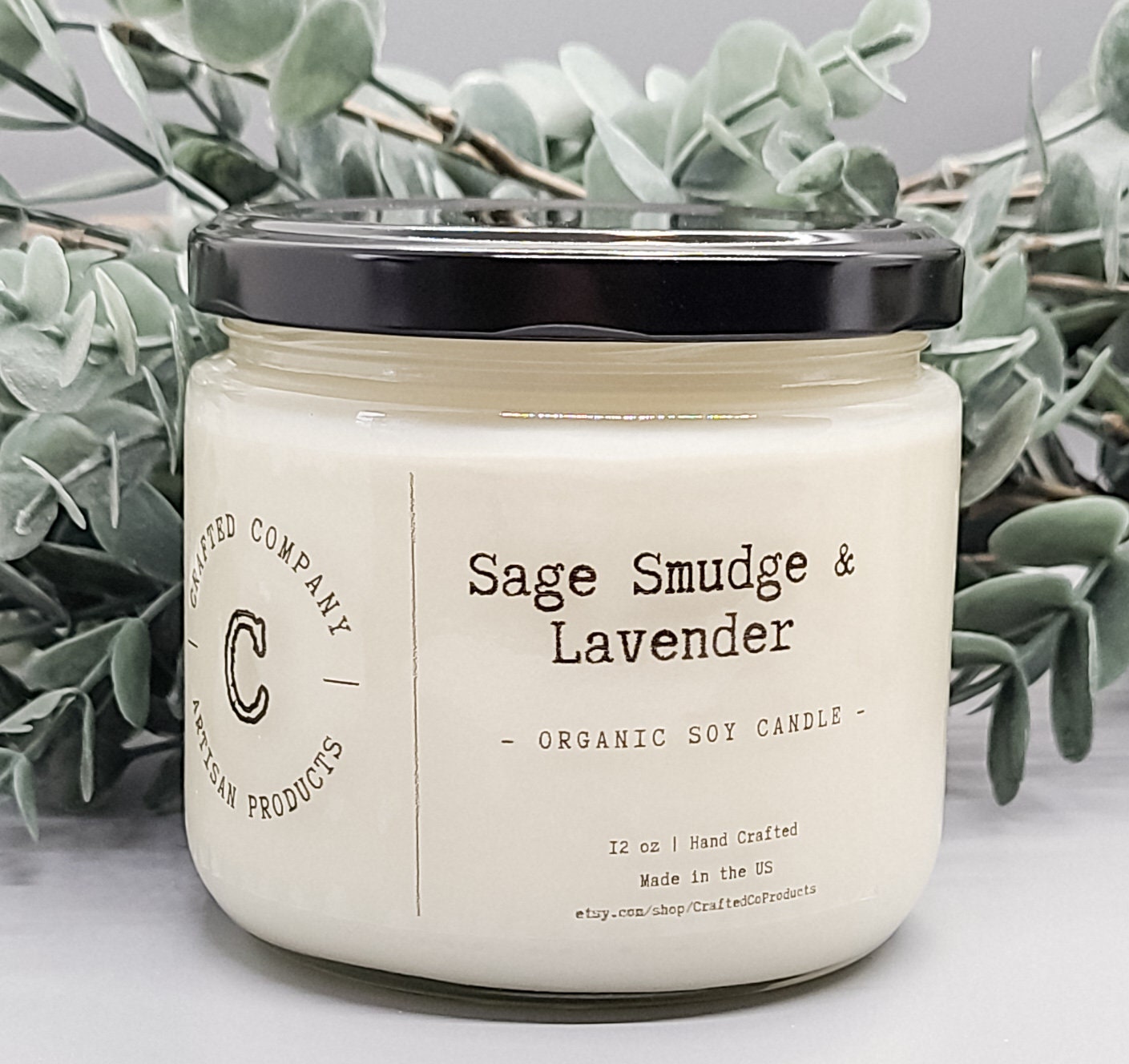 Sage & Lavender Candle Sage Candle Lavender Candle Organic Etsy