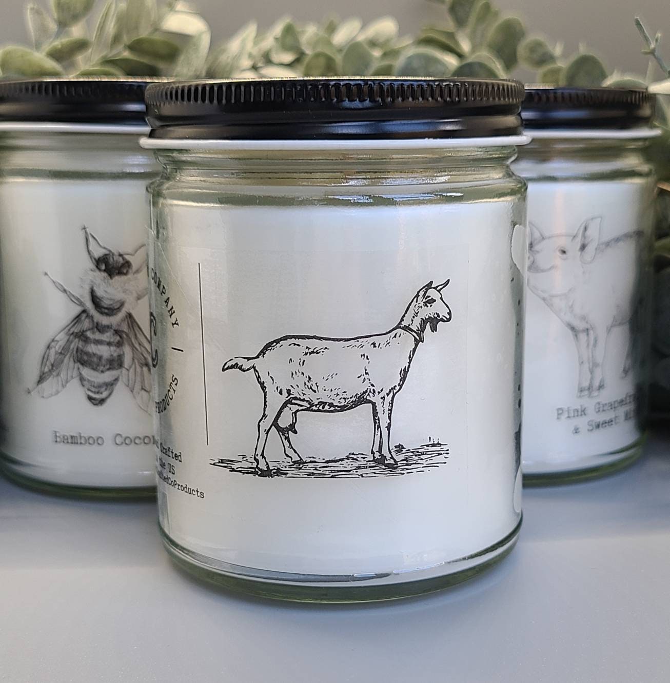 Farmhouse Candles Goat Candle Goat Decor Goat Etsy