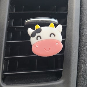 Cow Air Freshener for car, Cow accessory, Air freshener, car charm, freshie vent clip, Cow charm, Car Oil Diffuser, Cow lover, cow gift