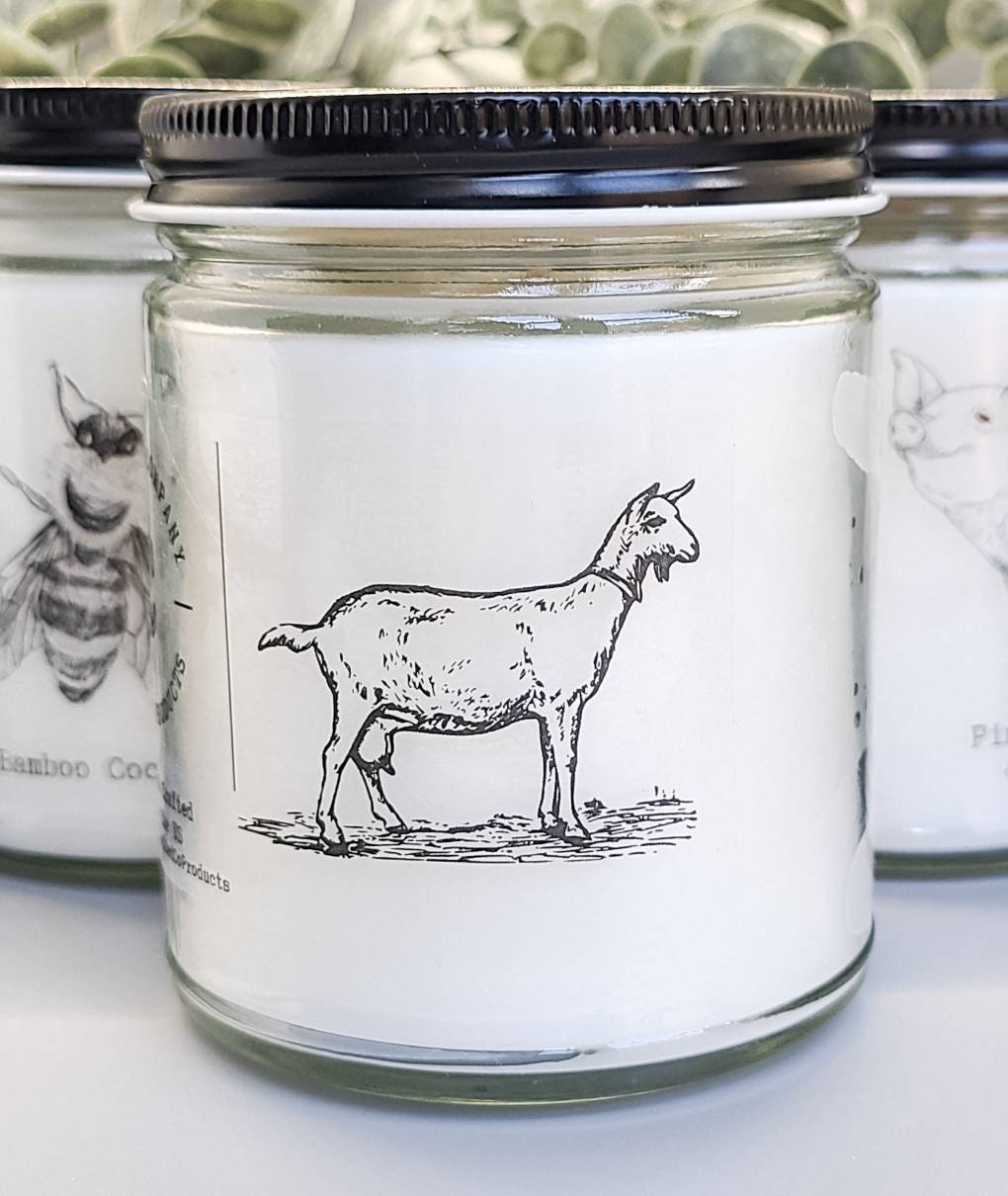 Farmhouse Candles Goat Candle Goat Decor Goat Etsy