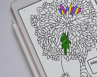 Coloring Tree Habit Tracker: definizione degli obiettivi per 365 giorni (PDF stampabile)