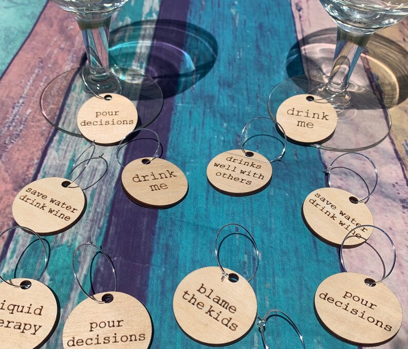 Funny Wine Charms/wine Glass Charms/party Favor/gift for Etsy