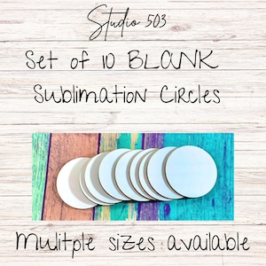 Sublimation Blanks: MDF Circles for Crafts, Badge Reels - Set of 10