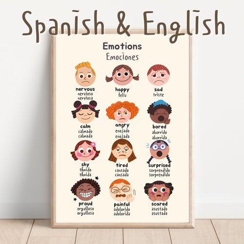 Bilingual Spanish Numbers 20 Poster Printable English to - Etsy